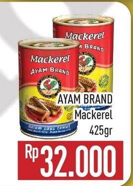 Promo Harga AYAM BRAND Mackerel 425 gr - Hypermart