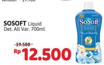 Promo Harga Sosoft Deterjen Cair All Variants 700 ml - Alfamidi