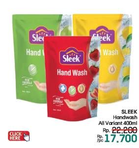 Promo Harga Sleek Hand Wash Antibacterial All Variants 400 ml - LotteMart