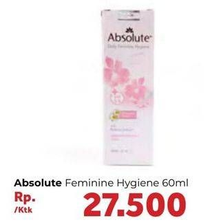 Promo Harga ABSOLUTE Feminine Hygiene 60 ml - Carrefour