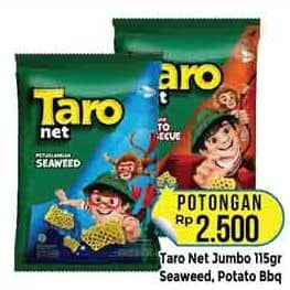 Promo Harga Taro Net Potato BBQ, Seaweed 115 gr - Hypermart