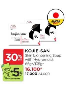 Promo Harga Kojie San Skin Lightening Soap Wth HydroMoist 65 gr - Watsons