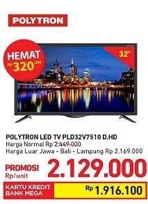 Promo Harga POLYTRON PLD 32V7510 | LED TV Dignity 32"  - Carrefour