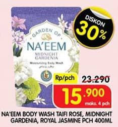 Promo Harga NAEEM Body Wash Midnight Gardenia, Royal Jasmine, Taifi Rose 400 ml - Superindo