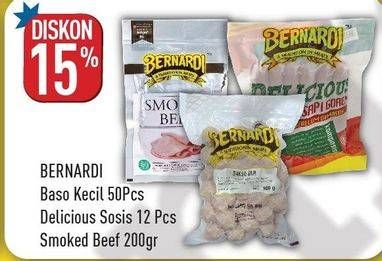 Promo Harga BERNARDI Bakso Sapi/Delicious Sosis Sapi Goreng/Smoked Beef  - Hypermart