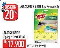 Promo Harga 3M SCOTCH BRITE Sponge Cloth ID-821 All Variants 1 pcs - Hypermart