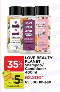 LOVE BEAUTY AND PLANET Shampoo/Conditioner 400ml