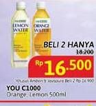 Promo Harga You C1000 Isotonic Drink Orange Water, Lemon Water 500 ml - Alfamidi