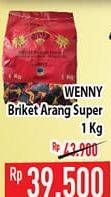 Promo Harga WENNY Briket Arang Super 1 kg - Hypermart