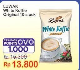 Promo Harga Luwak White Koffie Original per 10 sachet 20 gr - Indomaret