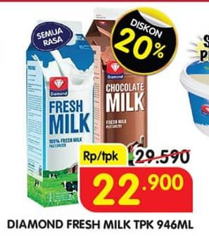 Promo Harga Diamond Fresh Milk All Variants 946 ml - Superindo