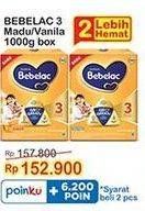 Promo Harga Bebelac 3 Susu Pertumbuhan Madu, Vanila 1000 gr - Indomaret