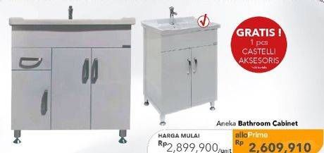 Promo Harga PVC Bathroom Cabinet  - Carrefour