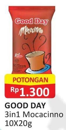 Promo Harga Good Day Instant Coffee 3 in 1 per 10 sachet 20 gr - Alfamart
