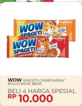 Promo Harga WOW Spageti Cream Carbonara, Meaty Bolognese 84 gr - Yogya