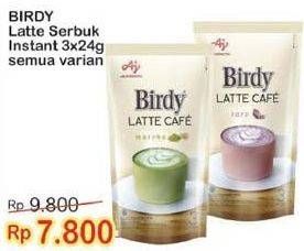 Promo Harga Birdy Latte Cafe All Variants per 3 sachet 24 gr - Indomaret
