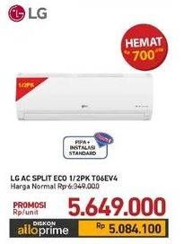 Promo Harga LG T06EV4 - AC 1/2PK  - Carrefour