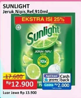 Promo Harga Sunlight Pencuci Piring Jeruk Nipis 100 910 ml - Alfamart