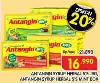 Promo Harga Antangin Jrg Syrup Herbal JRG, Mint 5 sachet - Superindo