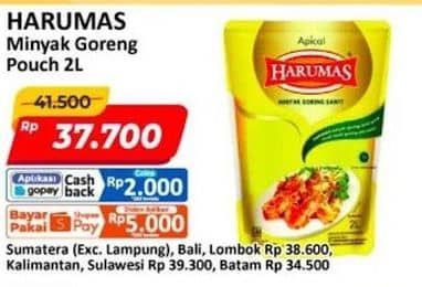 Promo Harga Harumas Minyak Goreng 2000 ml - Alfamart