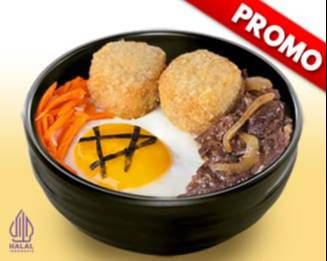 Promo Harga Hokben Super Bowl Beef Teriyaki + Tori Ball  - HokBen