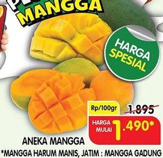 Promo Harga Aneka Mangga per 100 gr - Superindo