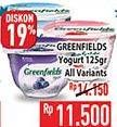 Promo Harga Greenfields Yogurt All Variants 125 gr - Hypermart