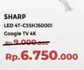 Promo Harga Sharp 4T-C55HJ6000i | 55 inch 4K Frameless Google TV  - Yogya