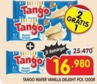 Promo Harga Tango Long Wafer Vanilla Milk 130 gr - Superindo