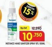 Promo Harga INSTANCE Hand Sanitizer Liquid Spray 100 ml - Superindo