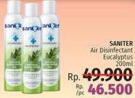 Promo Harga SANITER Air & Surface Sanitizer Aerosol Eucalyptus Oil 200 ml - LotteMart