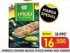 Promo Harga CHOCO MANIA Choco Mania Delicio Classic Cookies 240 gr - Superindo