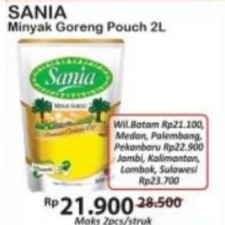 Promo Harga SANIA Minyak Goreng 2000 ml - Indomaret