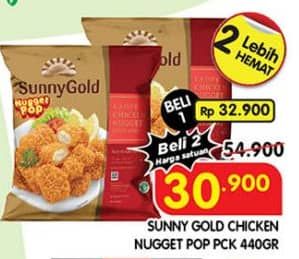 Promo Harga Sunny Gold Chicken Nugget Pop 440 gr - Superindo