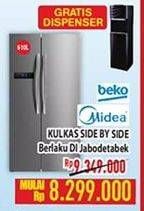 Promo Harga BEKO/MIDEA  Kulkas Side By Side  - Hypermart