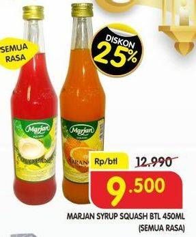 Promo Harga MARJAN Syrup with Milk All Variants 460 ml - Superindo
