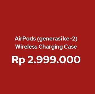 Promo Harga APPLE AirPods Generasi Ke-2, Wireless Charging Case  - iBox