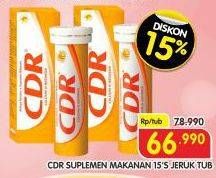 Promo Harga CDR Suplemen Makanan Jeruk 15 pcs - Superindo