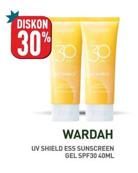 Promo Harga Wardah UV Shield Essential Sunscreen Gel SPF 30 PA+++ 40 ml - Hypermart