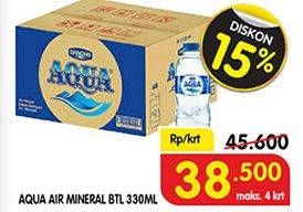 Promo Harga AQUA Air Mineral 330 ml - Superindo