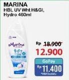 Promo Harga Marina Hand Body Lotion UV White Hydro Cool, UV White Healthy Glow 460 ml - Alfamart