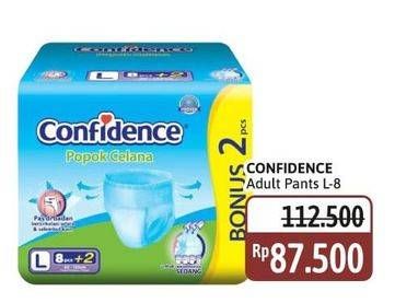 Promo Harga Confidence Adult Diapers Pants L8+2 10 pcs - Alfamidi