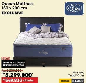 Promo Harga Elite Exclusive Queen Mattress 160x200cm  - COURTS