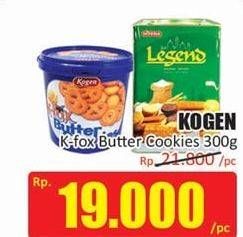 Promo Harga KOGEN K-Fox Butter Cookies 375 gr - Hari Hari