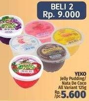 Promo Harga YEKO Jelly Pudding / Nata De Coco All Variant 125gr  - LotteMart