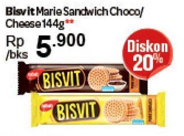 Promo Harga NABATI Bisvit Marie Sandwich Choco, Cheese 144 gr - Carrefour