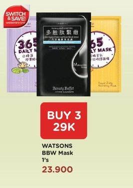 Promo Harga WATSONS Beauty Buffet 365 Daily Mask per 3 sachet - Watsons