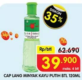 Promo Harga Cap Lang Minyak Kayu Putih 120 ml - Superindo