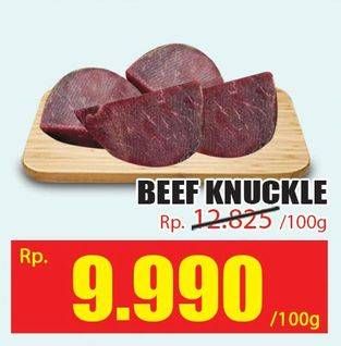 Promo Harga Beef Knuckle (Daging Inside) per 100 gr - Hari Hari