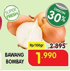 Promo Harga Bawang Bombay per 100 gr - Superindo